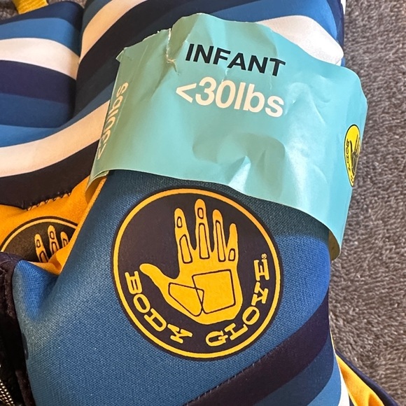 Body Glove Kids Swim Vest‎ - Blue and Yellow Stripes NWT - Picture 2 of 5
